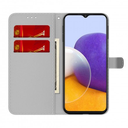 Folio-fodral För Samsung Galaxy A22 5G Abstrakt Mönster