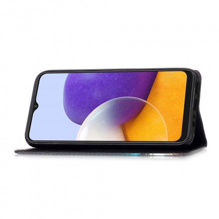 Folio-fodral För Samsung Galaxy A22 5G Gyllene Rosor