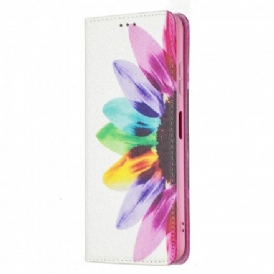 Folio-fodral För Samsung Galaxy A22 5G Läderfodral Akvarellblomma