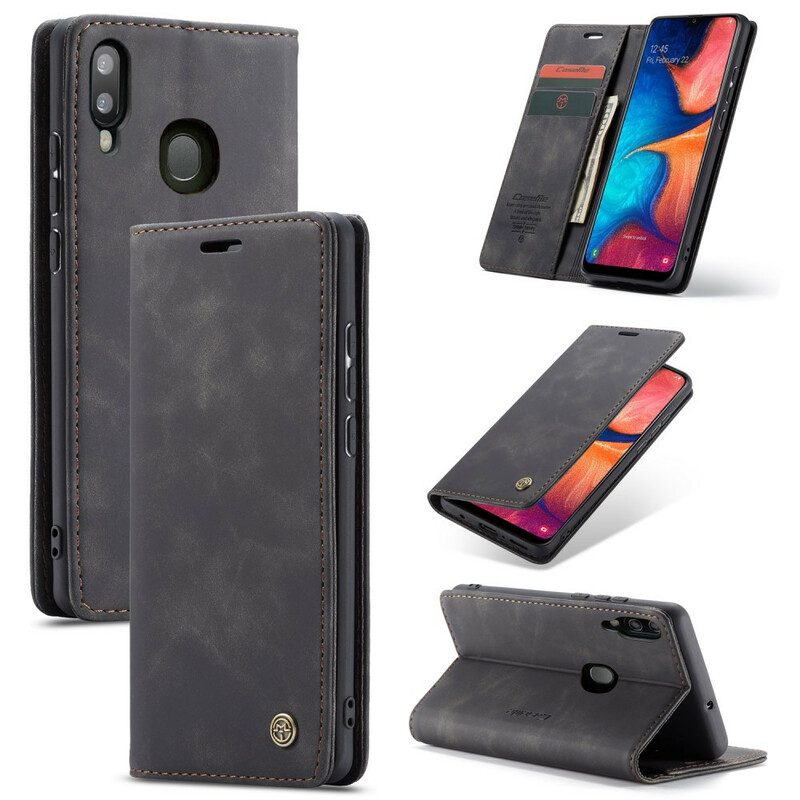 Folio-fodral För Samsung Galaxy A30 / A20 Läderfodral Caseme Konstläder