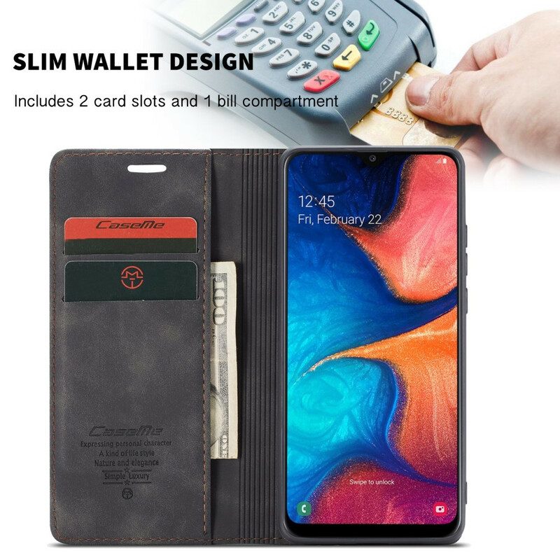 Folio-fodral För Samsung Galaxy A30 / A20 Läderfodral Caseme Konstläder