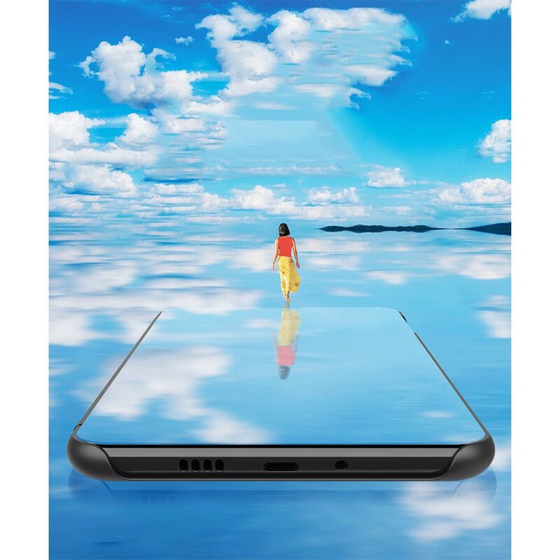 Folio-fodral För Samsung Galaxy A31 Läderfodral Spegel