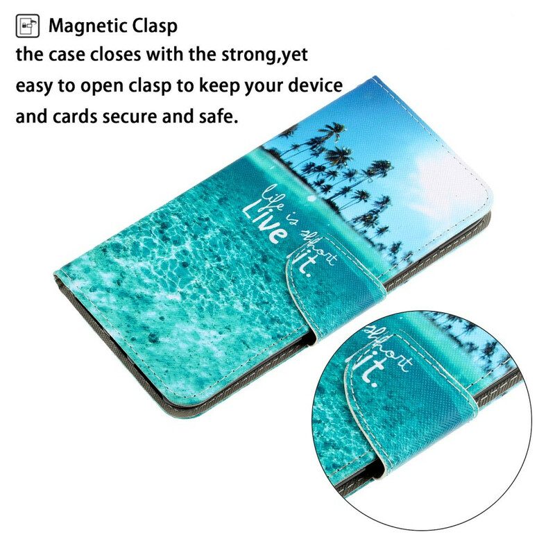 Folio-fodral För Samsung Galaxy A31 Med Kedjar Live It Strappy