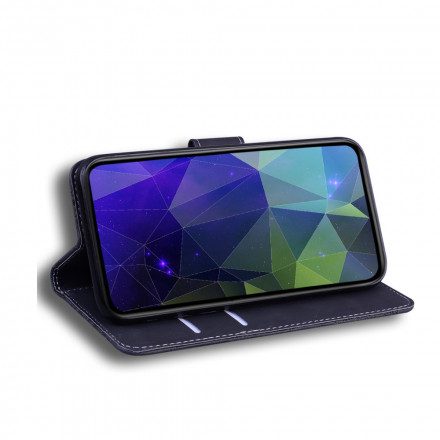 Folio-fodral För Samsung Galaxy A32 4G Monokrom Lädereffekt