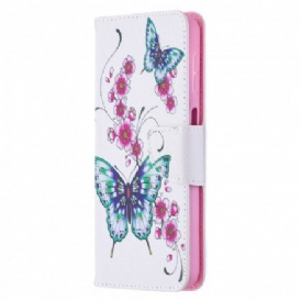 Folio-fodral För Samsung Galaxy A32 5G Akvarellfjärilar