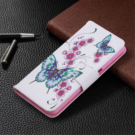 Folio-fodral För Samsung Galaxy A32 5G Akvarellfjärilar