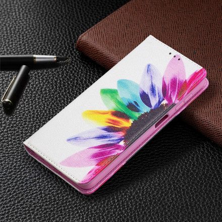 Folio-fodral För Samsung Galaxy A32 5G Läderfodral Akvarellblomma