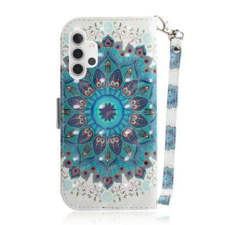 Folio-fodral För Samsung Galaxy A32 5G Med Kedjar Masterful Strappy Mandala