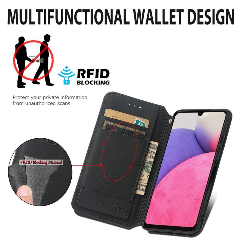 Folio-fodral För Samsung Galaxy A33 5G Läderfodral Caseneo Rfid-design