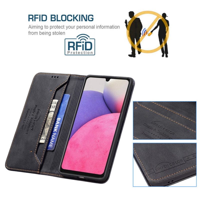 Folio-fodral För Samsung Galaxy A33 5G Läderfodral Rfid Couture Binfen Färg