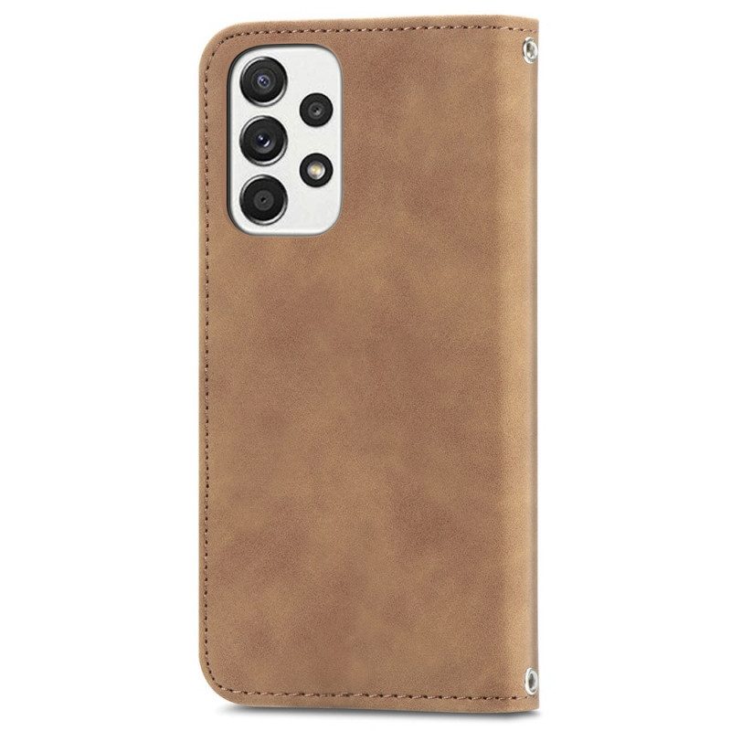 Folio-fodral För Samsung Galaxy A33 5G Läderfodral Skin-touch