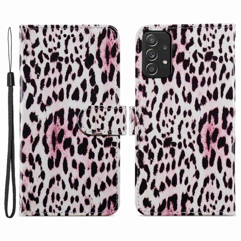 Folio-fodral För Samsung Galaxy A33 5G Leopardtryck