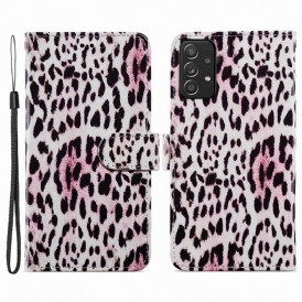 Folio-fodral För Samsung Galaxy A33 5G Leopardtryck