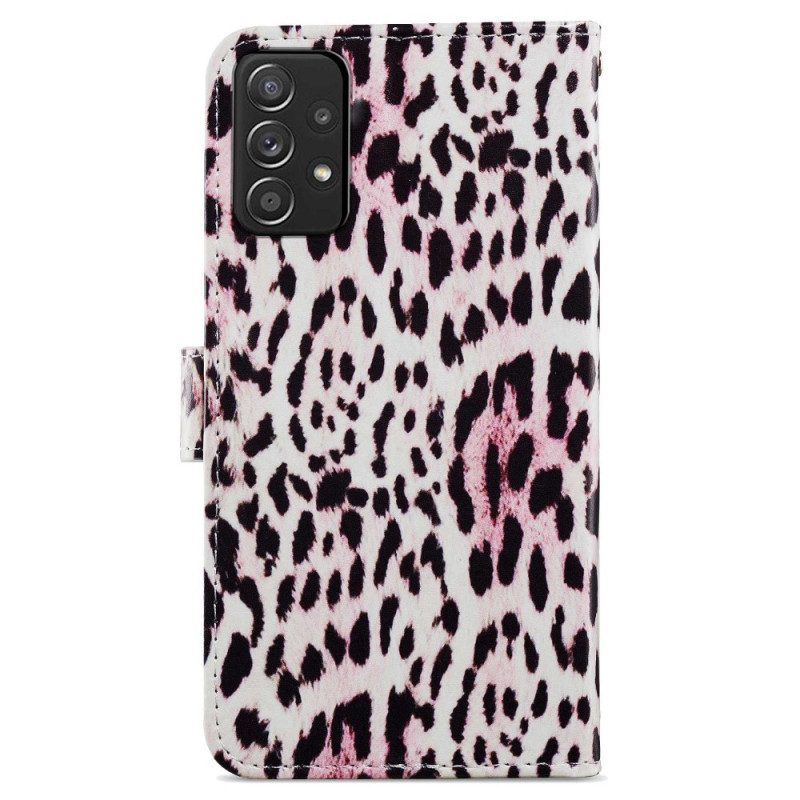 Folio-fodral För Samsung Galaxy A33 5G Leopardtryck