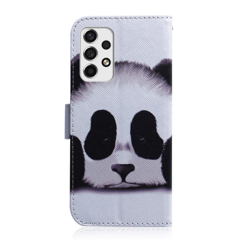 Folio-fodral För Samsung Galaxy A33 5G Panda Face