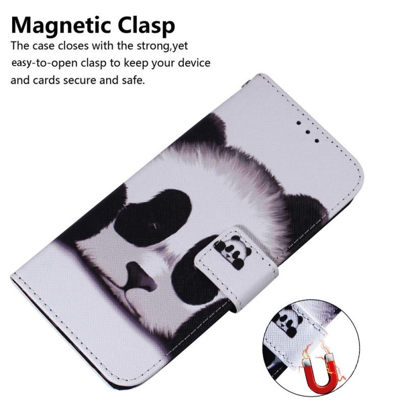 Folio-fodral För Samsung Galaxy A33 5G Panda Face