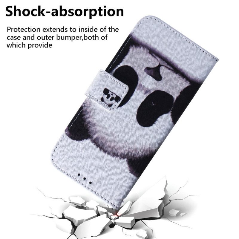 Folio-fodral För Samsung Galaxy A33 5G Panda Face