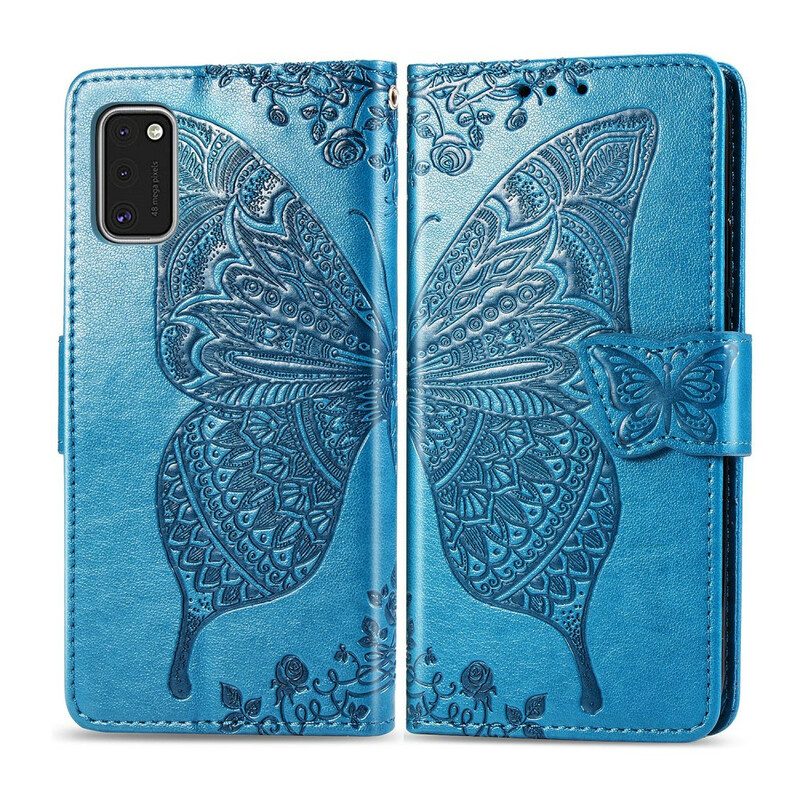 Folio-fodral För Samsung Galaxy A41 Halva Fjärilar
