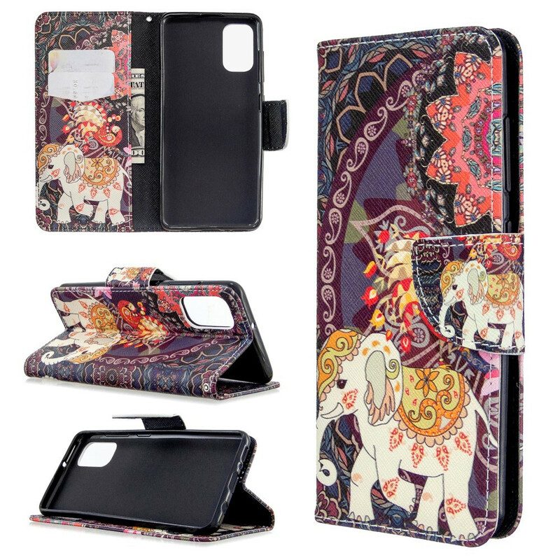Folio-fodral För Samsung Galaxy A41 Indisk Elefant