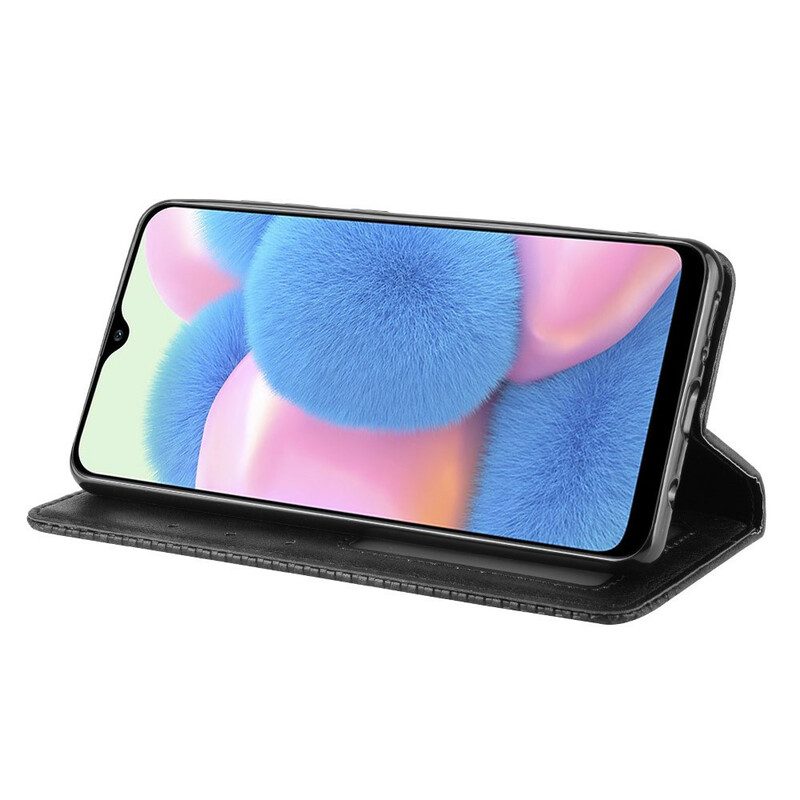 Folio-fodral För Samsung Galaxy A41 Läderfodral Vintage Stiliserad Lädereffekt