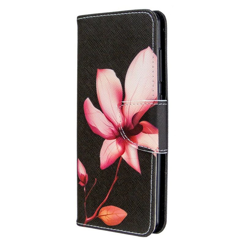 Folio-fodral För Samsung Galaxy A41 Rosa Blomma