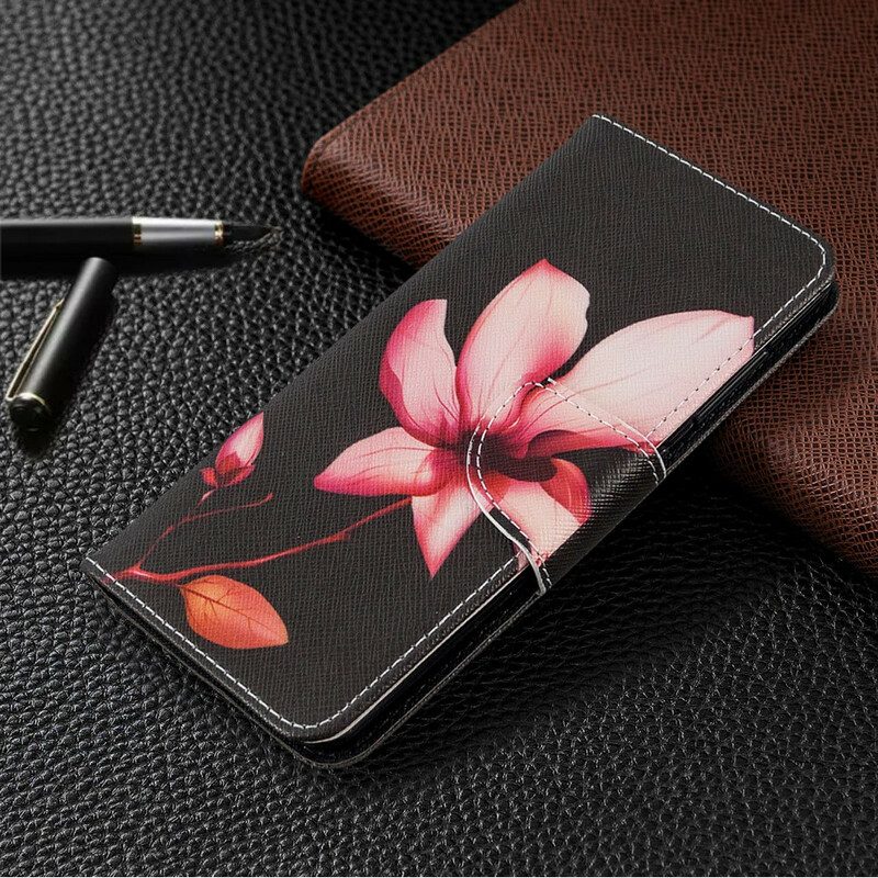 Folio-fodral För Samsung Galaxy A41 Rosa Blomma