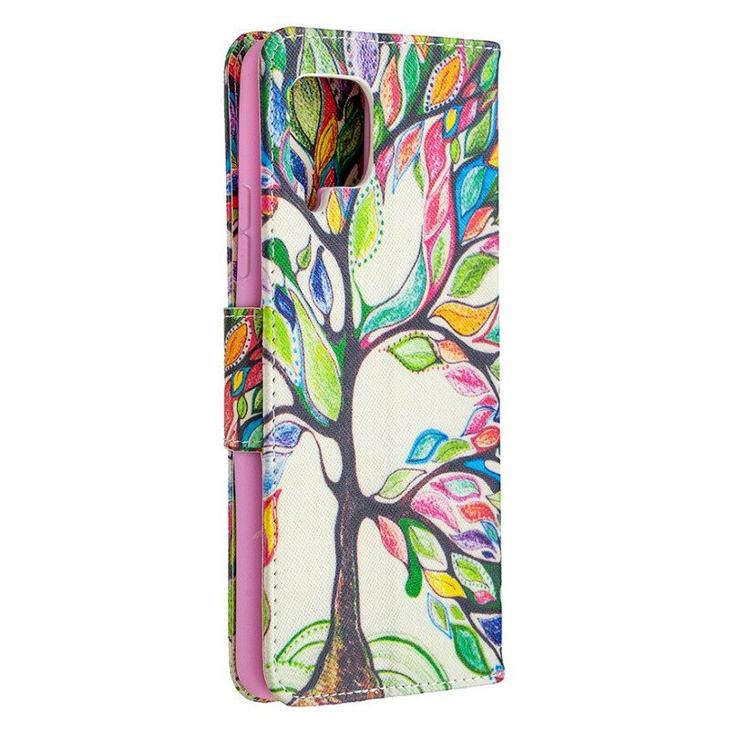 Folio-fodral För Samsung Galaxy A42 5G Färgat Träd
