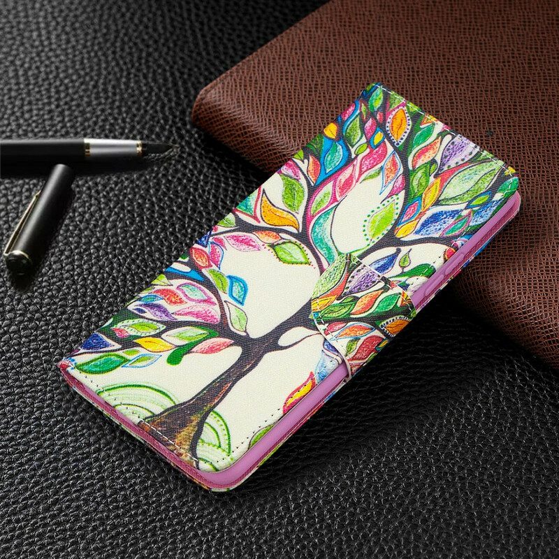 Folio-fodral För Samsung Galaxy A42 5G Färgat Träd