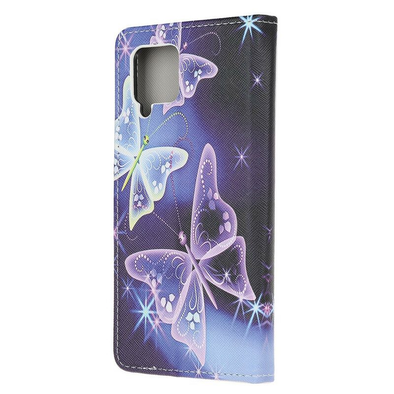 Folio-fodral För Samsung Galaxy A42 5G Suveräna Fjärilar
