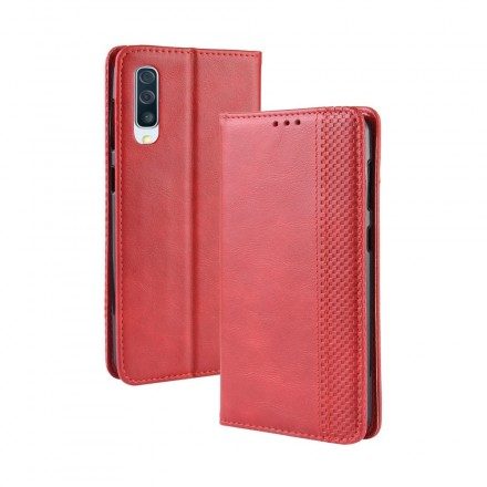 Folio-fodral För Samsung Galaxy A50 Läderfodral Vintage Stiliserad Lädereffekt