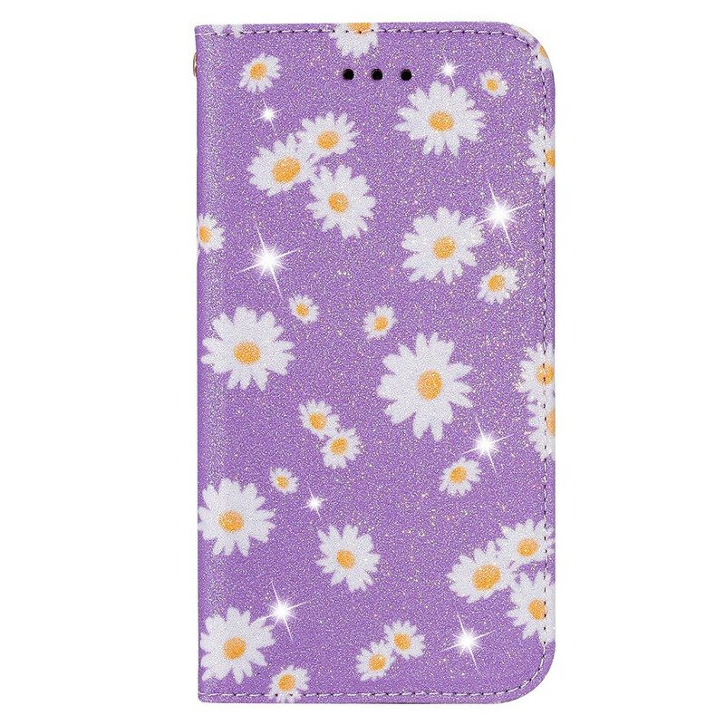 Folio-fodral För Samsung Galaxy A51 5G Läderfodral Faux Leather Daisies