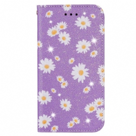 Folio-fodral För Samsung Galaxy A51 5G Läderfodral Faux Leather Daisies