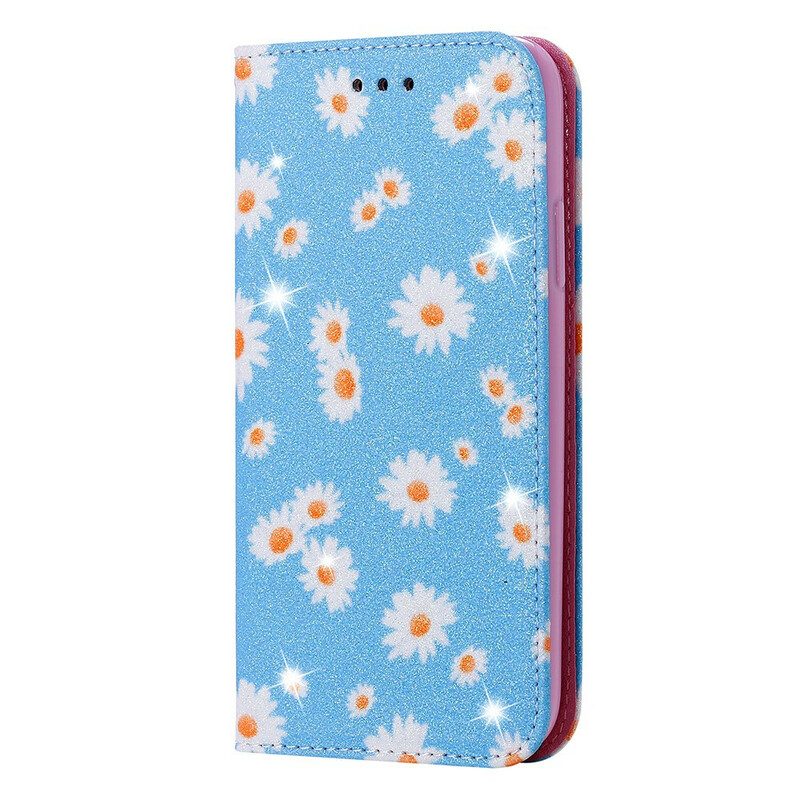 Folio-fodral För Samsung Galaxy A51 5G Läderfodral Faux Leather Daisies