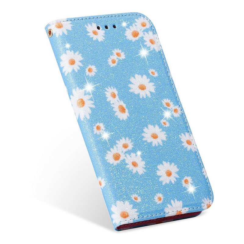 Folio-fodral För Samsung Galaxy A51 5G Läderfodral Faux Leather Daisies