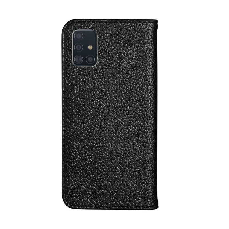 Folio-fodral För Samsung Galaxy A51 Läderfodral Ultra Chic Litchi Konstläder