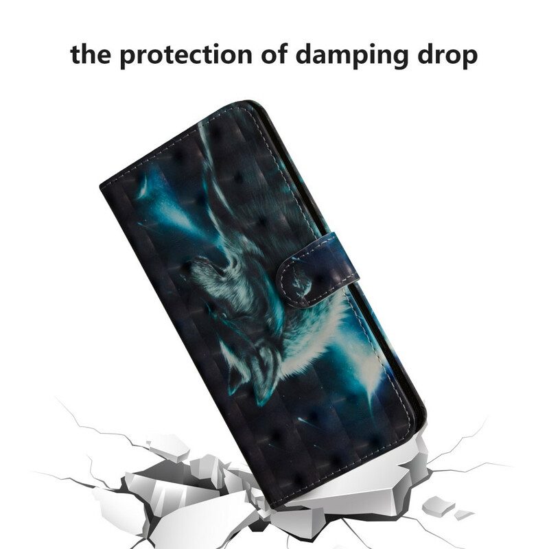 Folio-fodral För Samsung Galaxy A51 Majestic Wolf