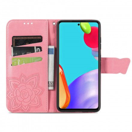 Folio-fodral För Samsung Galaxy A52 4G / A52 5G / A52s 5G Halva Fjärilar