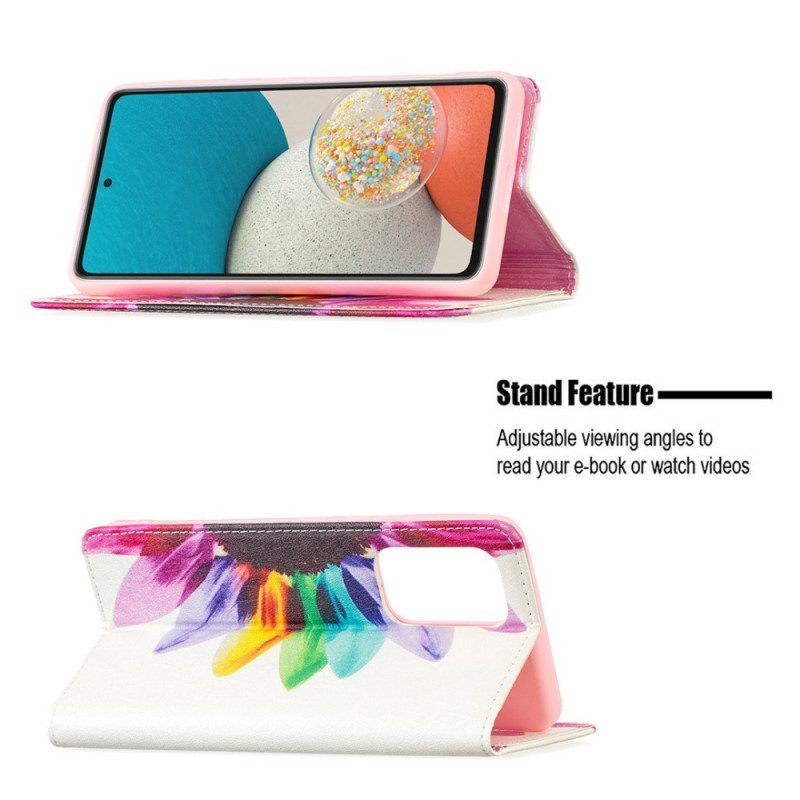 Folio-fodral För Samsung Galaxy A53 5G Läderfodral Akvarellblomma