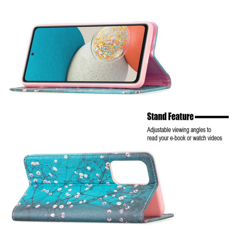 Folio-fodral För Samsung Galaxy A53 5G Läderfodral Blommande Grenar