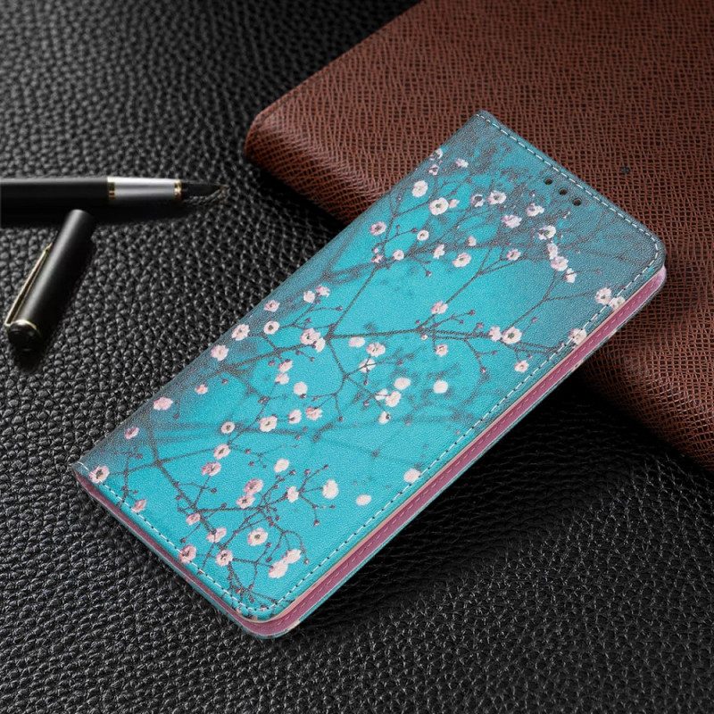 Folio-fodral För Samsung Galaxy A53 5G Läderfodral Blommande Grenar