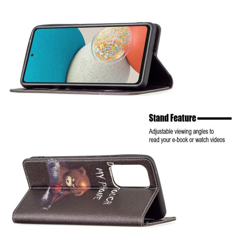 Folio-fodral För Samsung Galaxy A53 5G Läderfodral Farlig Björn