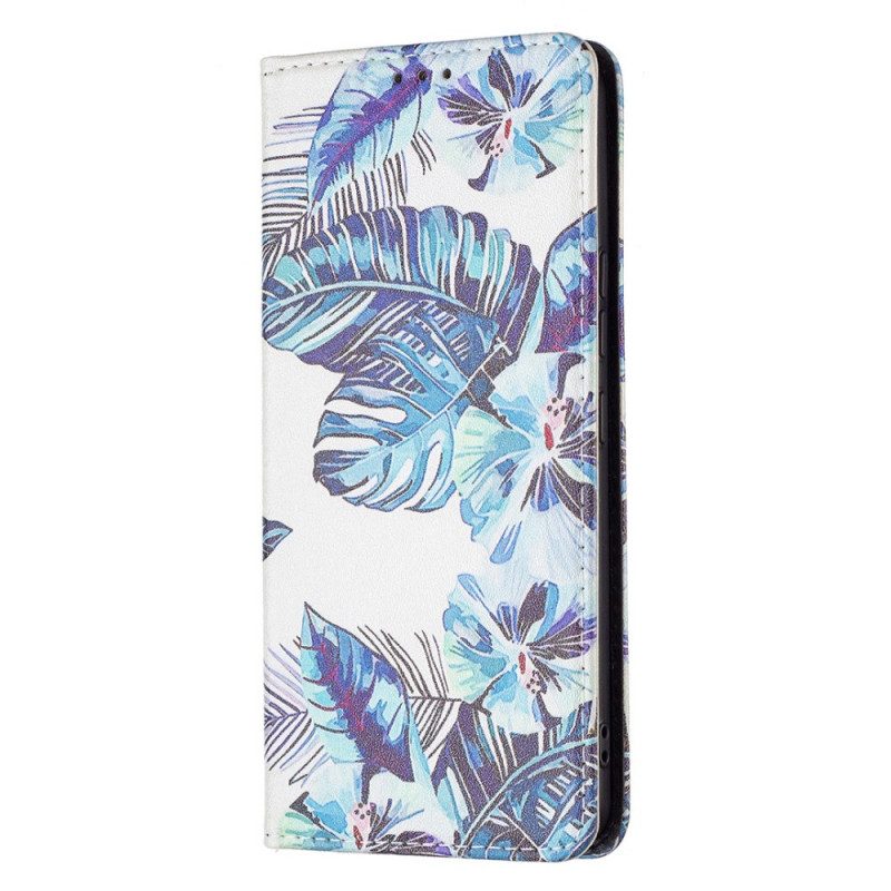 Folio-fodral För Samsung Galaxy A53 5G Läderfodral Löv