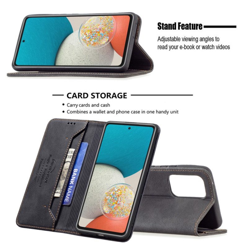 Folio-fodral För Samsung Galaxy A53 5G Läderfodral Rfid Couture Binfen Färg