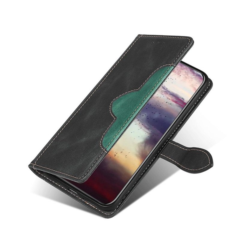 Folio-fodral För Samsung Galaxy A53 5G Snyggt Tvåfärgat Konstläder