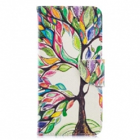 Folio-fodral För Samsung Galaxy A70 Färgat Träd