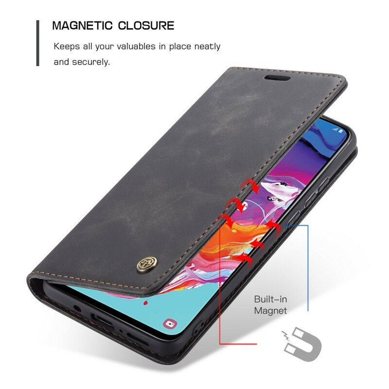 Folio-fodral För Samsung Galaxy A70 Läderfodral Caseme Konstläder