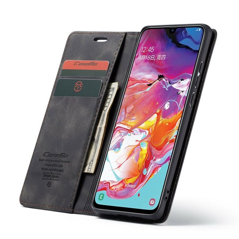 Folio-fodral För Samsung Galaxy A70 Läderfodral Caseme Konstläder