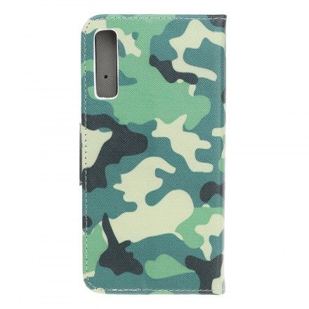 Folio-fodral För Samsung Galaxy A70 Militärt Kamouflage