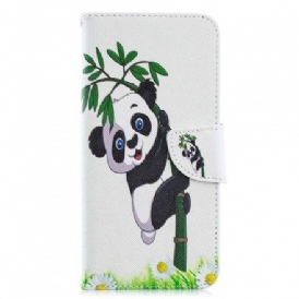 Folio-fodral För Samsung Galaxy A70 Panda På Bambu