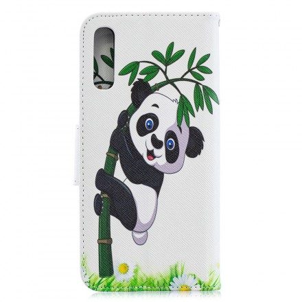 Folio-fodral För Samsung Galaxy A70 Panda På Bambu